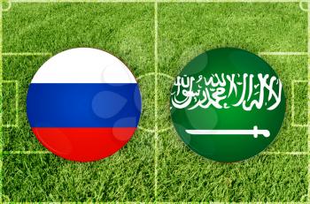 Illustration for Football match Russia vs Saudi Arabia