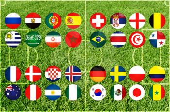 Football championship in 2018 year. All countries