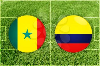 Illustration for Football match Senegal vs Colombia