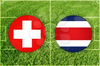 Illustration for Football match Switzerland vs Costa Rica