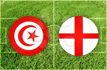 Illustration for Football match Tunis vs England