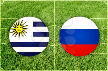 Illustration for Football match Uruguay vs Russia