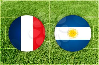Illustration for Football match France vs Argentina