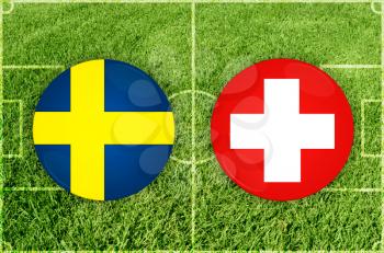 Illustration for Football match Sweden vs Switzerland