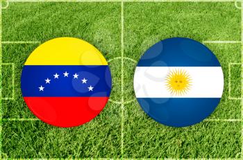 Illustration for Football match Venezuela vs Argentina