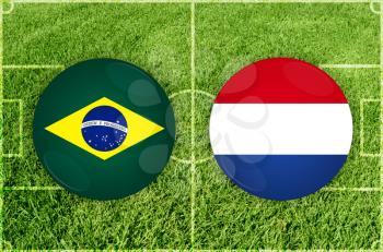 Illustration for Football match Brazil vs Paraguay