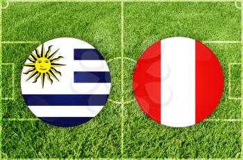 Illustration for Football match Uruguay vs Peru