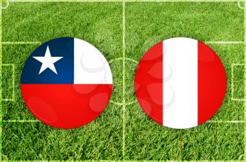 Illustration for Football match Chile vs Peru