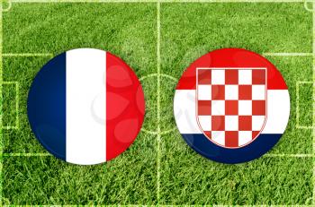 Illustration for Football match France vs Croatia