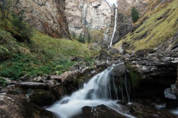 Waterfall on river Shinok in Altai territory, Siberia, Russia