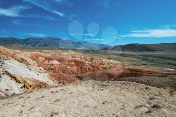 Valley of Mars landscapes in the Altai Mountains, Kyzyl Chin, Siberia, Russia