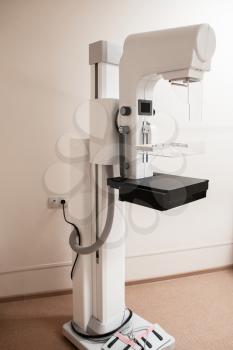 Clinic room with equipment for breast x-ray