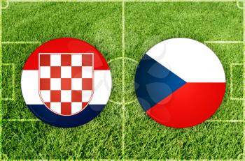 Concept for Football match Croatia vs Czech Republic