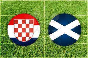 Concept for Football match Croatia vs Scotland