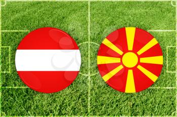 Concept for Football match Austria vs North Macedonia