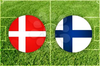 Concept for Football match Denmark vs Finland
