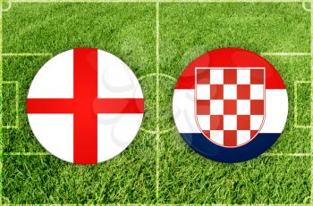 Concept for Football match England vs Croatia