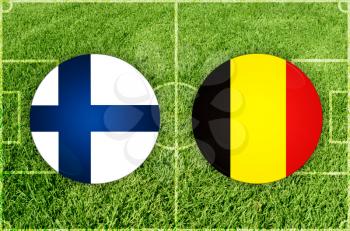 Concept for Football match Finland vs Belgium