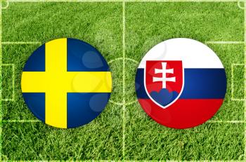 Concept for Football match Sweden vs Slovakia