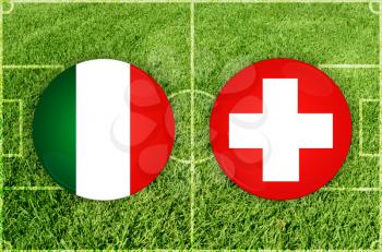Concept for Football match Italy vs Switzerland