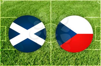Concept for Football match Scotland vs Czech Republic
