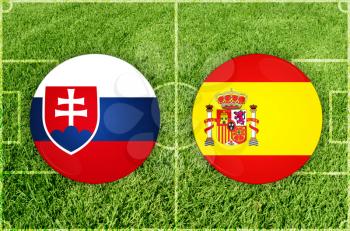 Concept for Football match Slovakia vs Spain