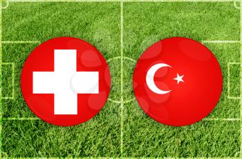 Concept for Football match Switzerland vs Turkey