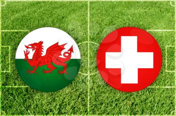 Concept for Football match Wales vs Switzerland