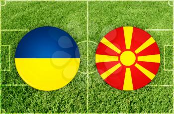 Concept for Football match Ukraine vs North Macedonia