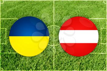 Concept for Football match Ukraine vs Austria