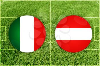 Concept for Football match Italy vs Austria