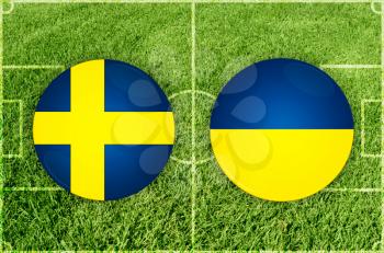 Concept for Football match Sweden vs Ukraine