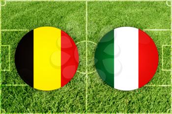 Concept for Football match Belgium vs Italy