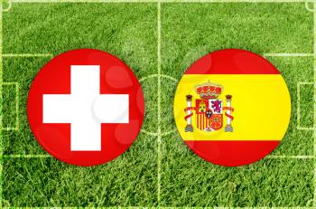 Concept for Football match Switzerland vs Spain