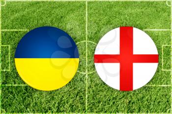 Concept for Football match Ukraine vs England