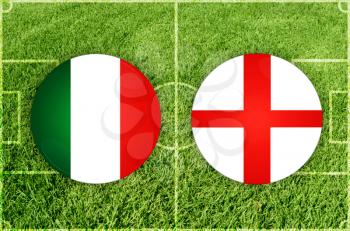 Concept for Football match Italy vs England