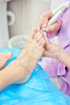 procedure for foot in a beauty salon