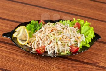 Salad with calamary and fresh vegetable