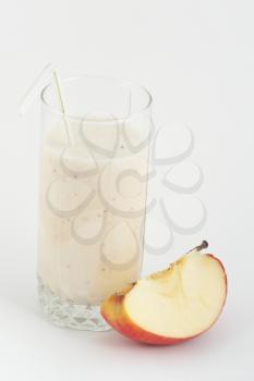 Apple cocktail with apples closeup photo
