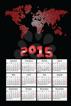 2015 new calendar vector illustration