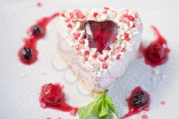 tasty heart shaped valentine cake