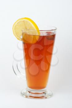 tea glasse with briar on a white