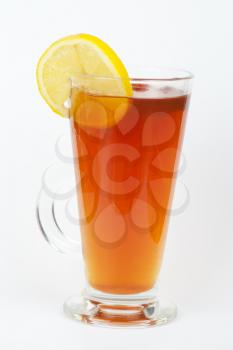tea glasse with briar on a white