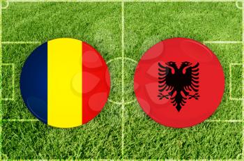 Euro cup match Romania against Albania