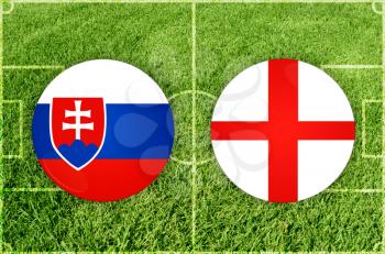 Euro cup match Slovakia against England