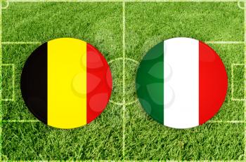 Euro cup match Belgium against Italy