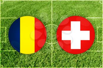 Euro cup match Romania against Switzerland