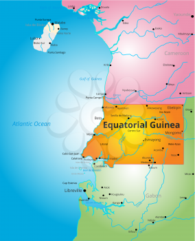 vector color map of Equatorial Guinea country