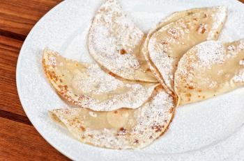tasty pancakes closeup at plate