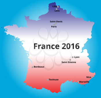 Cities of France euro 2016 championship
